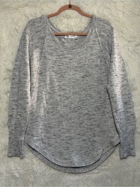 Cloth by Design Womens Luxurious Crewneck Pullover Sweater L/XL Grey Minimalist